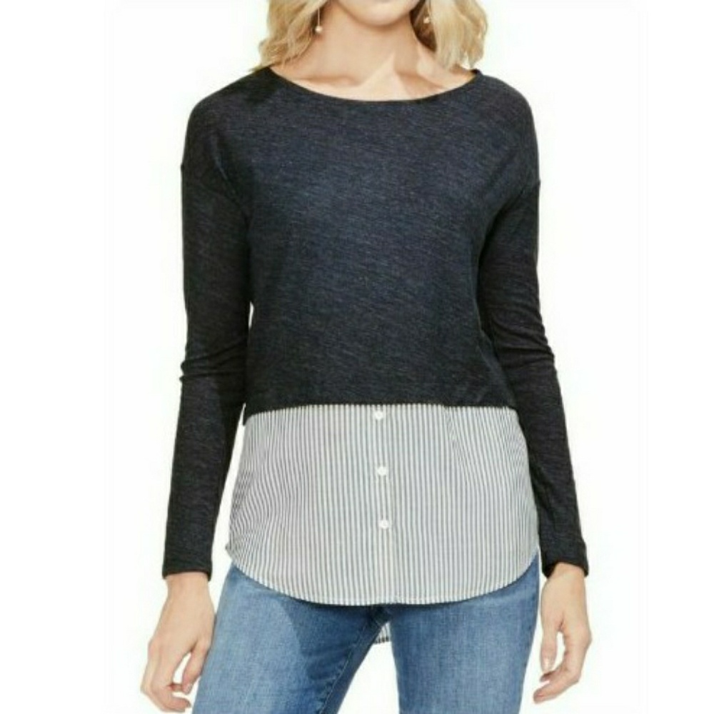 Vince Camuto LS Tee w/Shirttail Hem XL (16)